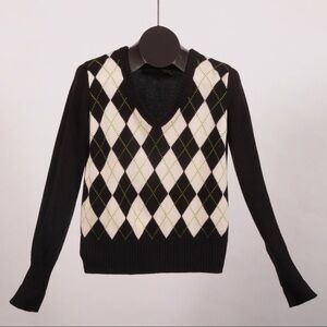 Tommy Hilfiger Argyle Sweater M Cotton